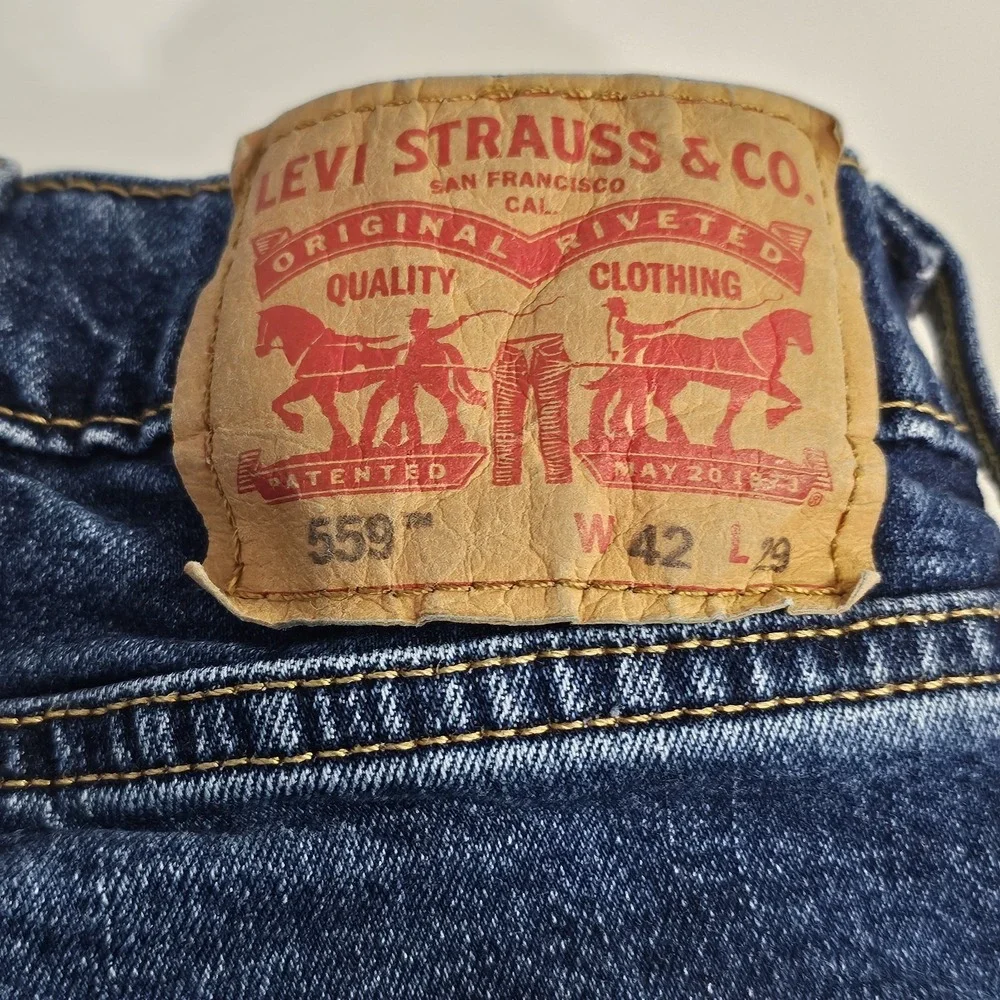 Levi Strauss Levi's 559 Denim Blue Jeans Men's 42 x‎ 29 Cotton Blend